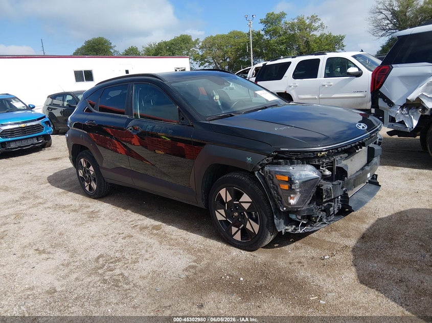 2024 Hyundai Kona VIN KM8HBCAB7RU090926 IAAI salvage auction — RIGHT FRONT, Salvage Title, sold $7,400 on 2026-07-30 (photo 1)