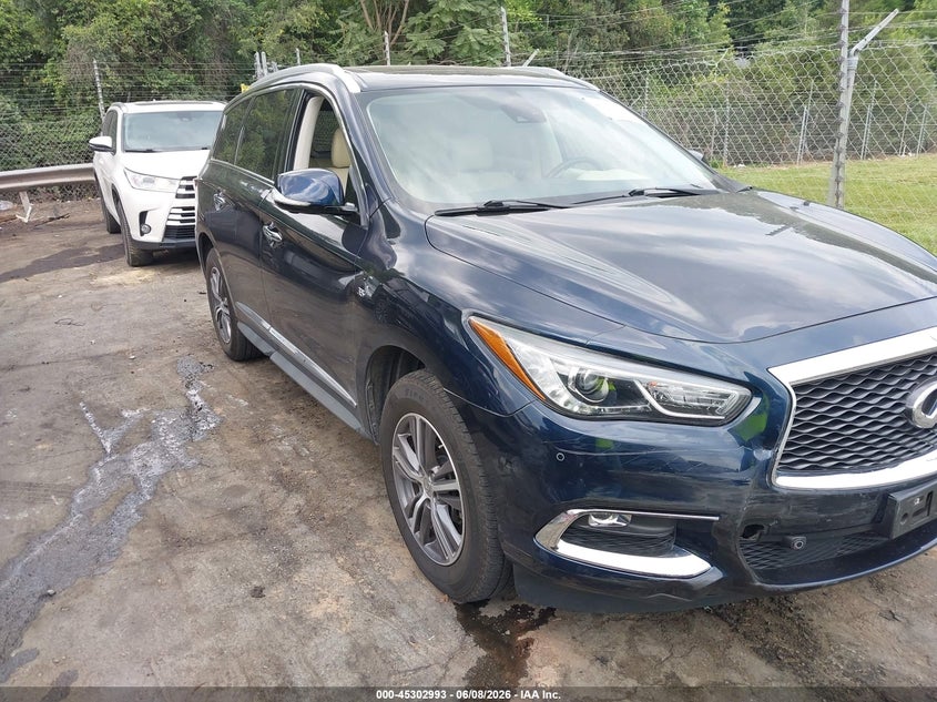 2019 Infiniti Qx60 VIN 5N1DL0MM2KC519716 IAAI salvage auction — FRONT END, Salvage (North Carolina), sold $5,750 on 2026-07-19 (photo 1)