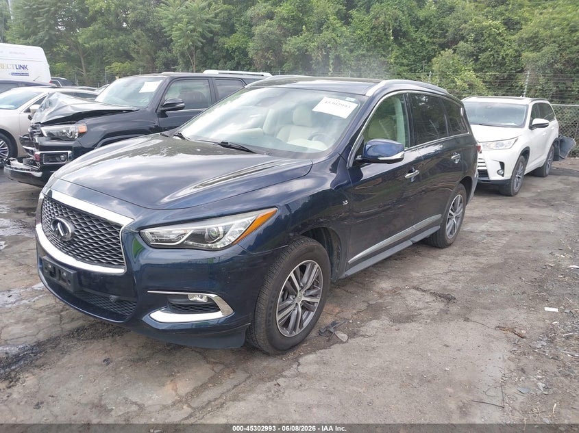 2019 Infiniti Qx60 VIN 5N1DL0MM2KC519716 IAAI salvage auction — FRONT END, Salvage (North Carolina), sold $5,750 on 2026-07-19 (photo 2)