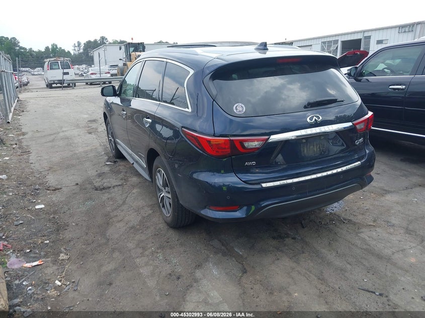 2019 Infiniti Qx60 VIN 5N1DL0MM2KC519716 IAAI salvage auction — FRONT END, Salvage (North Carolina), sold $5,750 on 2026-07-19 (photo 3)