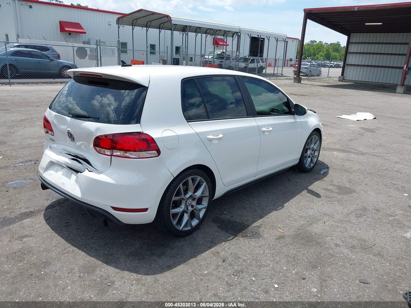 2013 Volkswagen Gti VIN WVWGV7AJ7DW140145 IAAI salvage auction — FRONT END, Salvage Title, sold $25 on 2026-07-21 (photo 4)