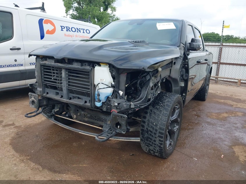 2021 Ram 1500 VIN 1C6SRFHT3MN603167 IAAI salvage auction — FRONT END, Clear (Oklahoma), sold $20,300 on 2026-08-02 (photo 2)