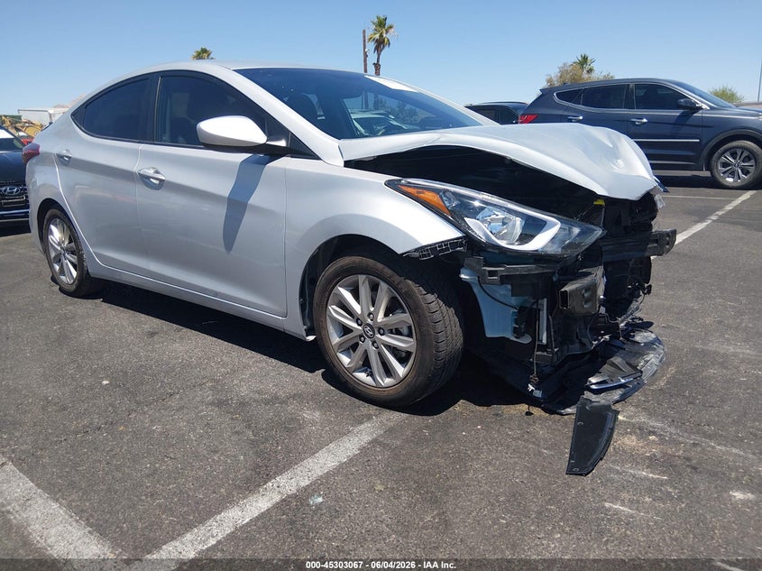 2014 Hyundai Elantra VIN KMHDH4AE0EU149189 IAAI salvage auction — FRONT END, Salvage Title, sold $725 on 2026-07-10 (photo 1)
