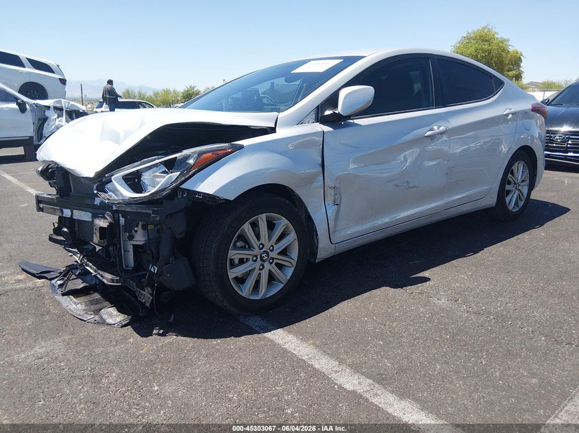 2014 Hyundai Elantra VIN KMHDH4AE0EU149189 IAAI salvage auction — FRONT END, Salvage Title, sold $725 on 2026-07-10 (photo 2)