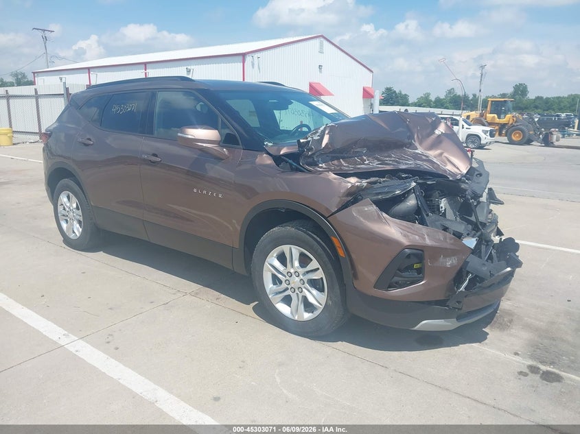 2019 Chevrolet Blazer VIN 3GNKBCRS5KS665312 IAAI salvage auction — FRONT END, Salvage Title, sold $2,100 on 2026-07-09 (photo 1)