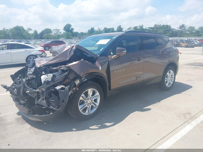 2019 Chevrolet Blazer VIN 3GNKBCRS5KS665312 IAAI salvage auction — FRONT END, Salvage Title, sold $2,100 on 2026-07-09 (photo 2)