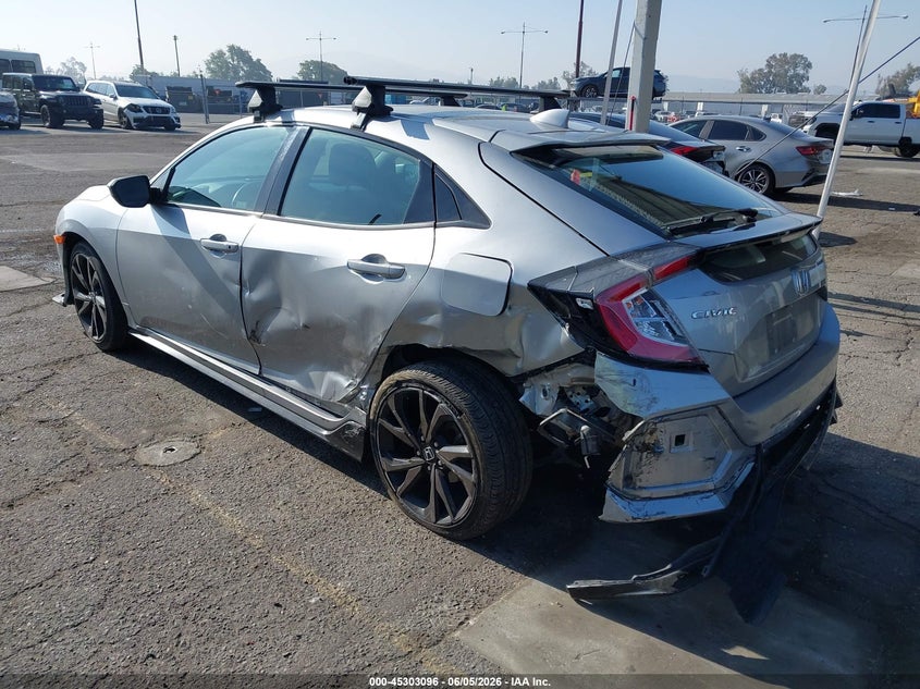 2018 Honda Civic VIN SHHFK7H46JU429147 IAAI salvage auction — LEFT REAR, Salvage Title, sold $3,400 on 2026-07-18 (photo 3)