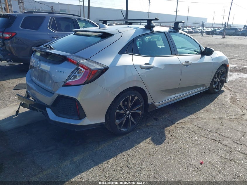 2018 Honda Civic VIN SHHFK7H46JU429147 IAAI salvage auction — LEFT REAR, Salvage Title, sold $3,400 on 2026-07-18 (photo 4)