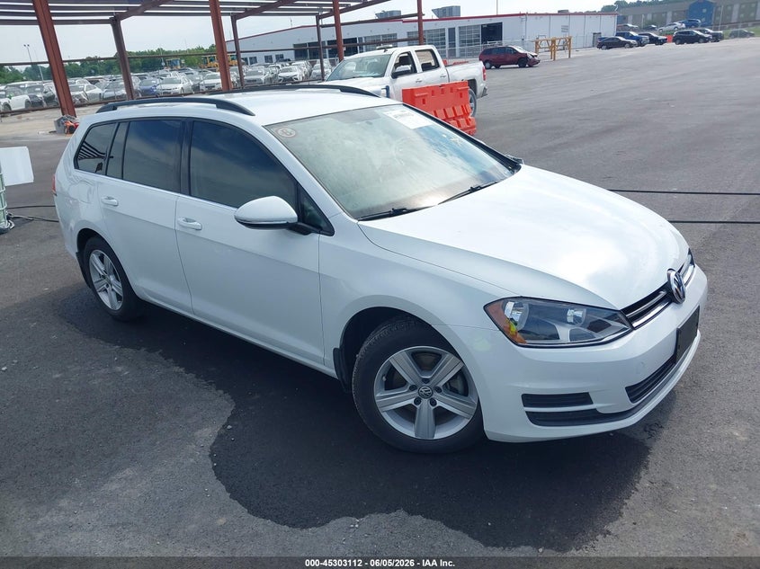 2015 Volkswagen Golf sportsvan VIN 3VWCA7AUXFM515918 IAAI salvage auction — LEFT FRONT, Salvage Title, sold $600 on 2026-07-10 (photo 1)