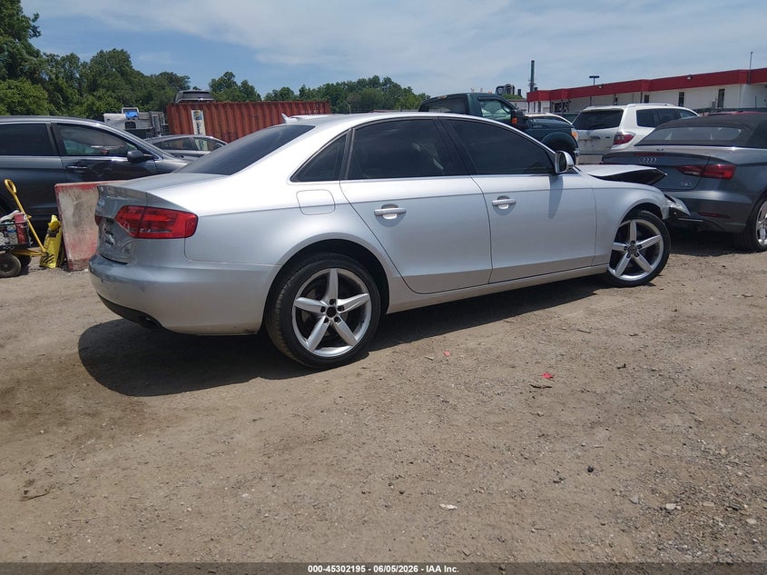 2009 Audi A4 VIN WAUMK78K29A078553 IAAI salvage auction — FRONT END, Salvage - Greater Than 75% (Maryland), sold $300 on 2026-07-23 (photo 4)