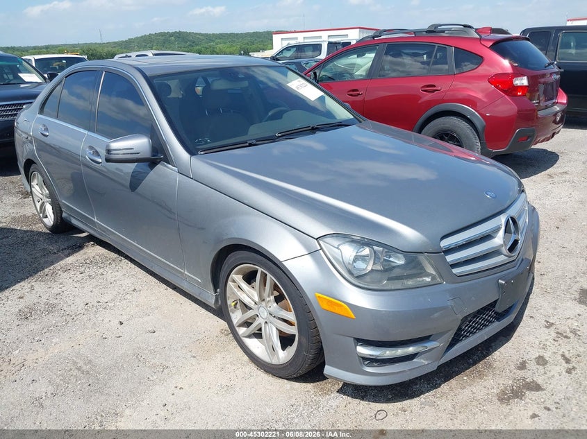 2012 Mercedes-benz C-klasse VIN WDDGF8BB7CR233146 IAAI salvage auction — FRONT END, Clear - Public Restricted (Oklahoma), sold $2,250 on 2026-07-07 (photo 1)
