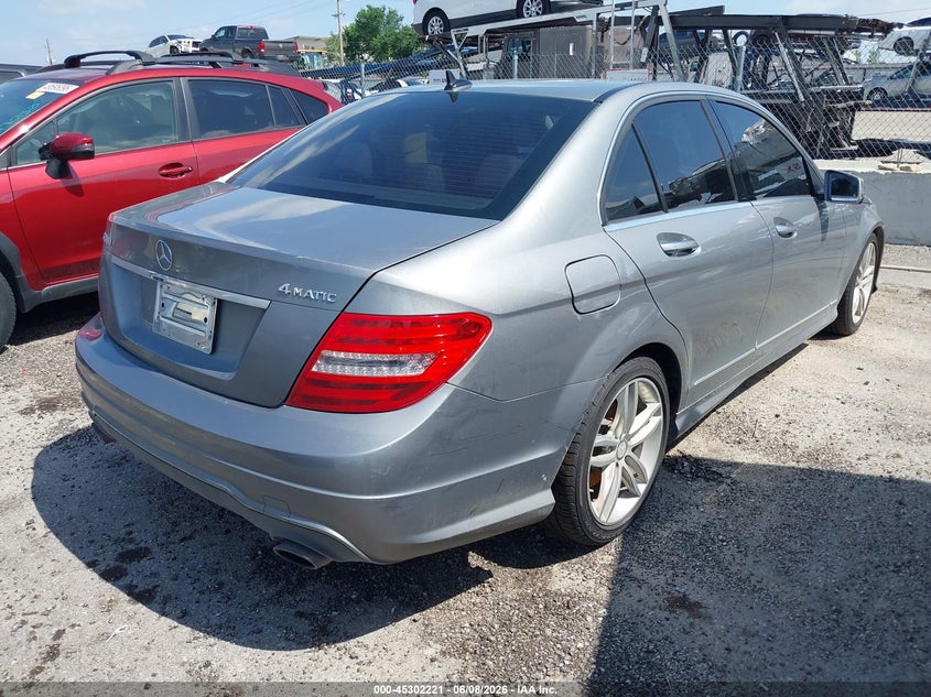2012 Mercedes-benz C-klasse VIN WDDGF8BB7CR233146 IAAI salvage auction — FRONT END, Clear - Public Restricted (Oklahoma), sold $2,250 on 2026-07-07 (photo 4)