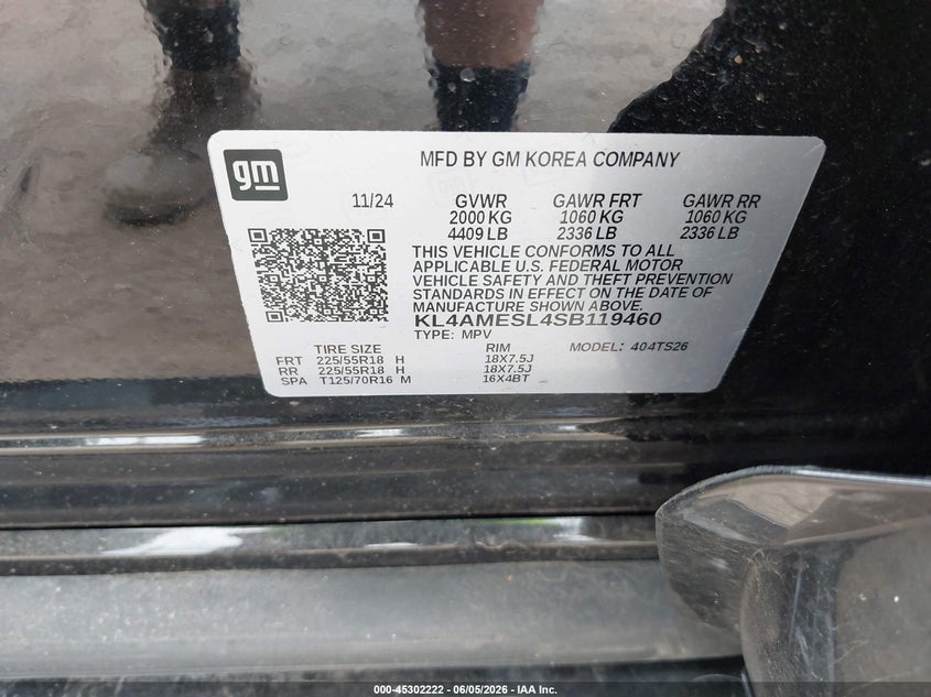 2025 Buick Encore gx VIN KL4AMESL4SB119460 IAAI salvage auction — FRONT END, Salvage Title, sold $7,750 on 2026-07-09 (photo 9)
