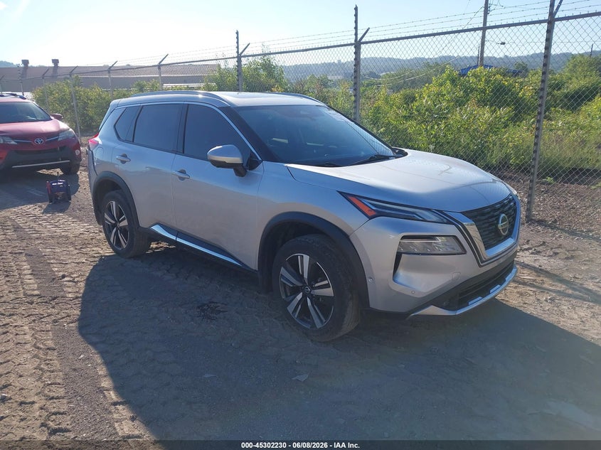 2021 Nissan Rogue VIN JN8AT3DD7MW320014 IAAI salvage auction — REAR END, Salvage Title, sold $6,200 on 2026-07-14 (photo 1)