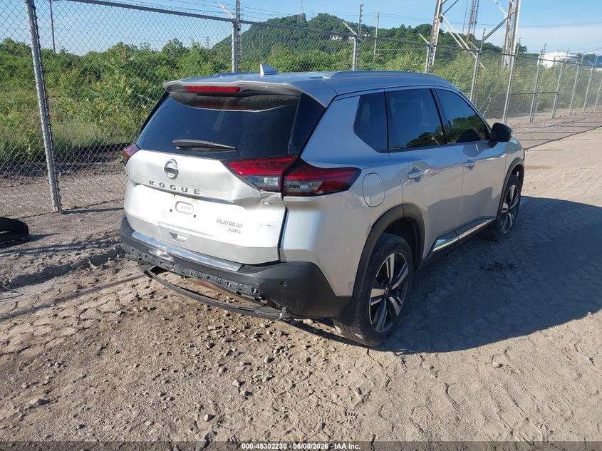 2021 Nissan Rogue VIN JN8AT3DD7MW320014 IAAI salvage auction — REAR END, Salvage Title, sold $6,200 on 2026-07-14 (photo 4)