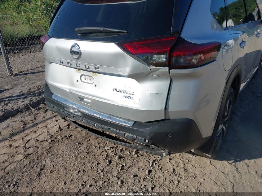 2021 Nissan Rogue VIN JN8AT3DD7MW320014 IAAI salvage auction — REAR END, Salvage Title, sold $6,200 on 2026-07-14 (photo 6)