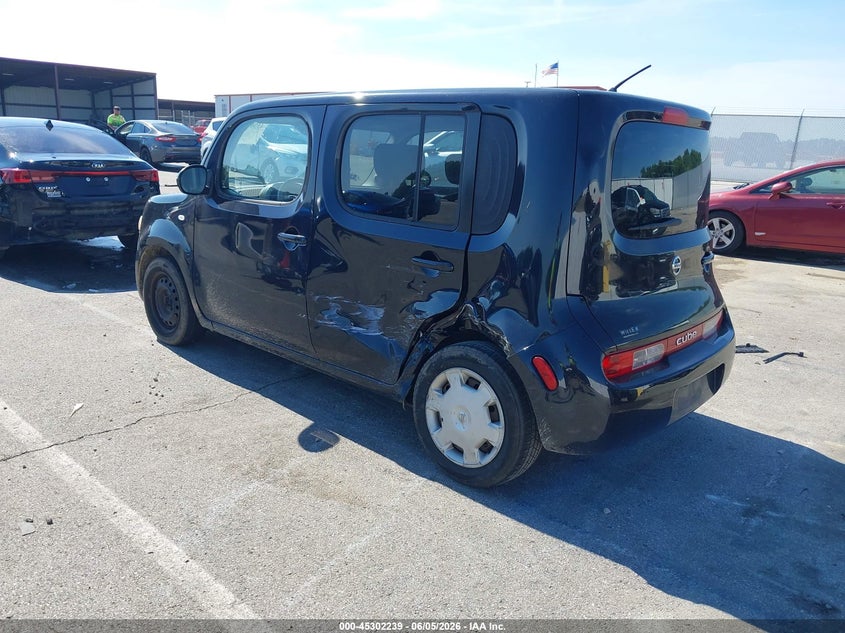 2010 Nissan Cube VIN JN8AZ2KR1AT152620 IAAI salvage auction — LEFT REAR, Clear (Indiana), sold $425 on 2026-07-09 (photo 3)