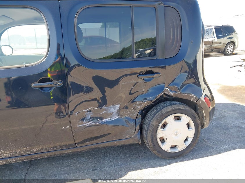 2010 Nissan Cube VIN JN8AZ2KR1AT152620 IAAI salvage auction — LEFT REAR, Clear (Indiana), sold $425 on 2026-07-09 (photo 6)