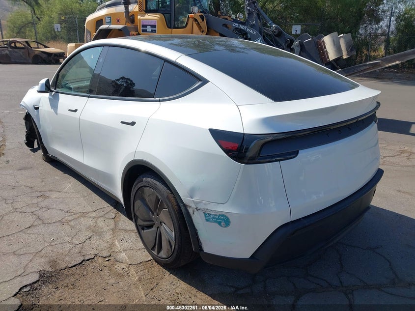 2026 Tesla Model y VIN 7SAYGDED3TF408356 IAAI salvage auction — LEFT FRONT, Salvage (California), sold $22,050 on 2026-07-27 (photo 3)