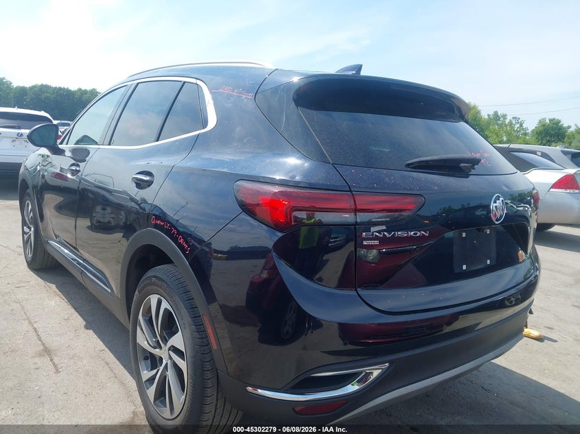 2021 Buick Envision VIN LRBFZPR46MD074566 IAAI salvage auction — HAIL, Salvage (Ohio), sold $9,600 on 2026-07-28 (photo 3)