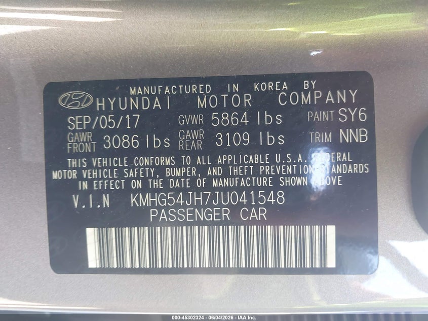 2018 Genesis G90 VIN KMHG54JH7JU041548 IAAI salvage auction — UNDERCARRIAGE, Salvage Title, sold $3,550 on 2026-07-09 (photo 9)