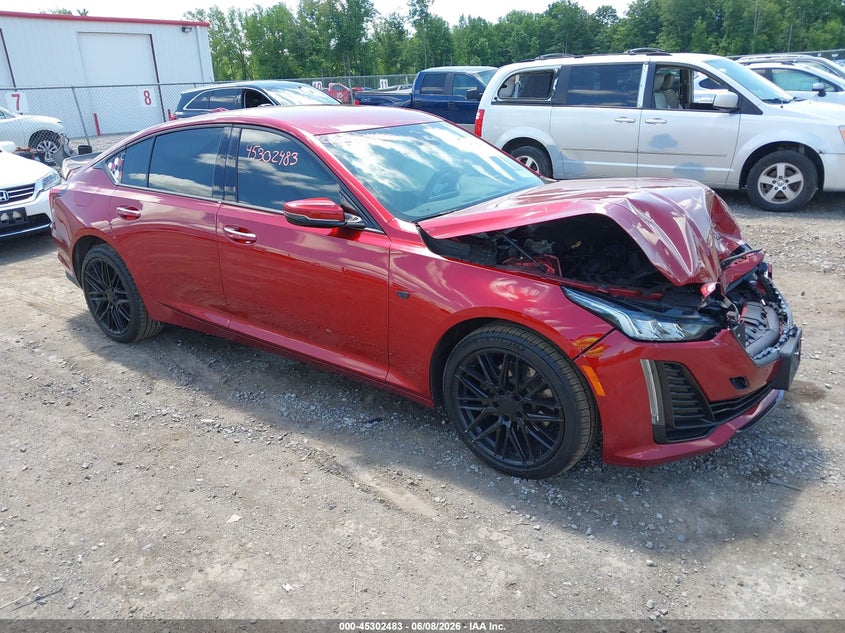 2021 Cadillac Ct5 VIN 1G6DT5RW5M0125498 IAAI salvage auction — FRONT END, Salvage Title, sold $7,700 on 2026-07-10 (photo 1)