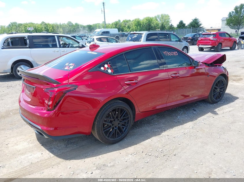 2021 Cadillac Ct5 VIN 1G6DT5RW5M0125498 IAAI salvage auction — FRONT END, Salvage Title, sold $7,700 on 2026-07-10 (photo 4)