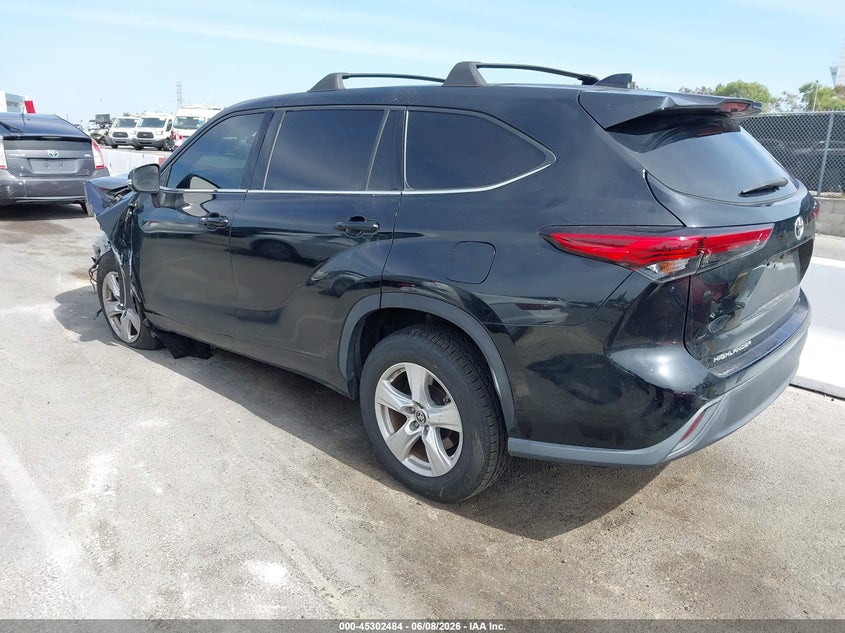 2021 Toyota Highlander VIN 5TDZZRAH3MS080466 IAAI salvage auction — FRONT END, Salvage Title, sold $25 on 2026-07-30 (photo 3)