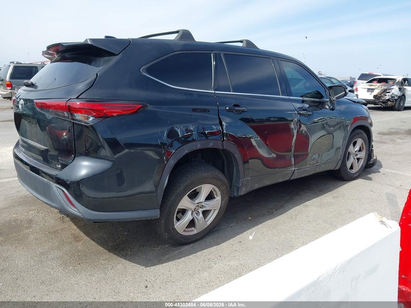 2021 Toyota Highlander VIN 5TDZZRAH3MS080466 IAAI salvage auction — FRONT END, Salvage Title, sold $25 on 2026-07-30 (photo 4)