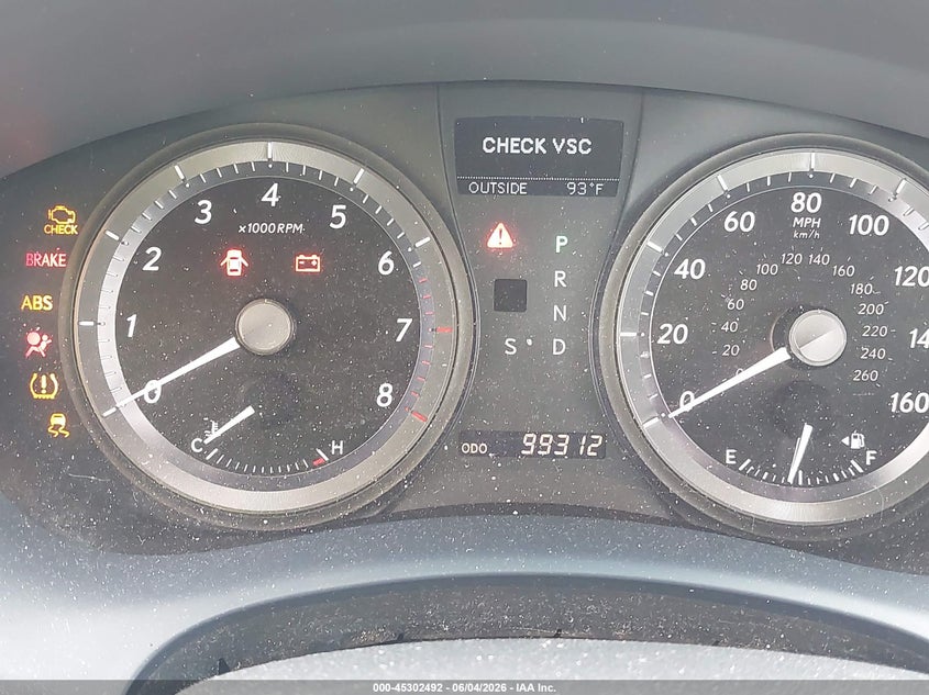 2007 Lexus ES VIN JTHBJ46G172071917 IAAI salvage auction — RIGHT SIDE, Salvage (Texas), sold $1,250 on 2026-07-07 (photo 7)