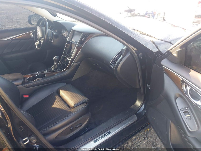 2014 Infiniti Q50 VIN JN1BV7AR6EM696057 IAAI salvage auction — FRONT END, Salvage Title, sold $1,125 on 2026-07-13 (photo 5)