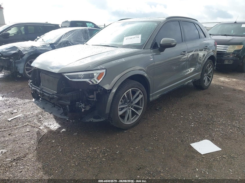2023 Audi Q3 VIN WA1DECF35P1075393 IAAI salvage auction — FRONT END, Original (Texas), sold $11,950 on 2026-08-25 (photo 2)