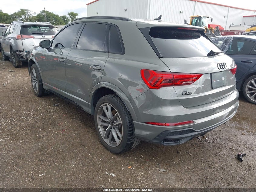 2023 Audi Q3 VIN WA1DECF35P1075393 IAAI salvage auction — FRONT END, Original (Texas), sold $11,950 on 2026-08-25 (photo 3)