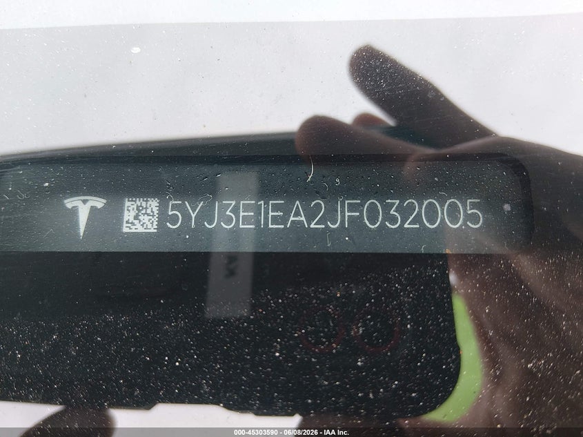 2018 Tesla Model 3 VIN 5YJ3E1EA2JF032005 IAAI salvage auction — REAR END, Salvage (South Carolina), sold $4,550 on 2026-08-01 (photo 9)