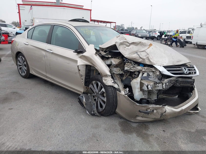 2013 Honda Accord VIN 1HGCR2F54DA266401 IAAI salvage auction — FRONT END, Salvage Title, sold $650 on 2026-07-09 (photo 1)