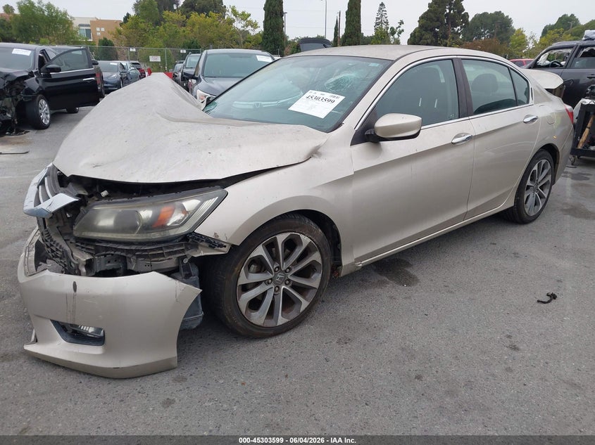 2013 Honda Accord VIN 1HGCR2F54DA266401 IAAI salvage auction — FRONT END, Salvage Title, sold $650 on 2026-07-09 (photo 2)