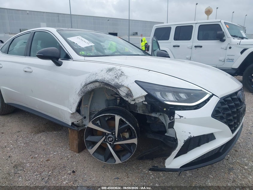2022 Hyundai Sonata VIN KMHL44J21NA210208 IAAI salvage auction — RIGHT FRONT, Original (Texas), sold $7,250 on 2026-07-23 (photo 6)