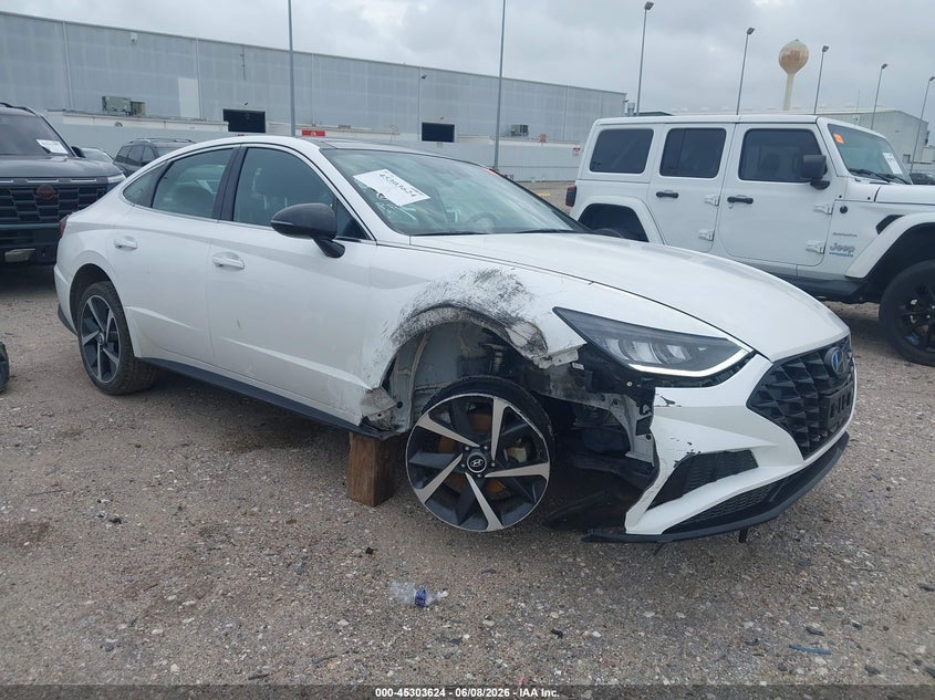 2022 Hyundai Sonata VIN KMHL44J21NA210208 IAAI salvage auction — RIGHT FRONT, Original (Texas), sold $7,250 on 2026-07-23 (photo 1)