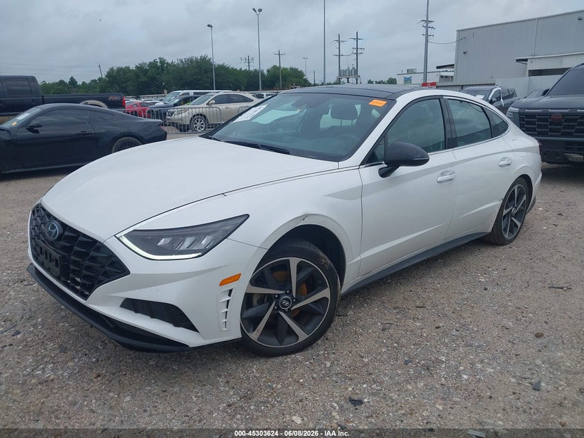2022 Hyundai Sonata VIN KMHL44J21NA210208 IAAI salvage auction — RIGHT FRONT, Original (Texas), sold $7,250 on 2026-07-23 (photo 2)