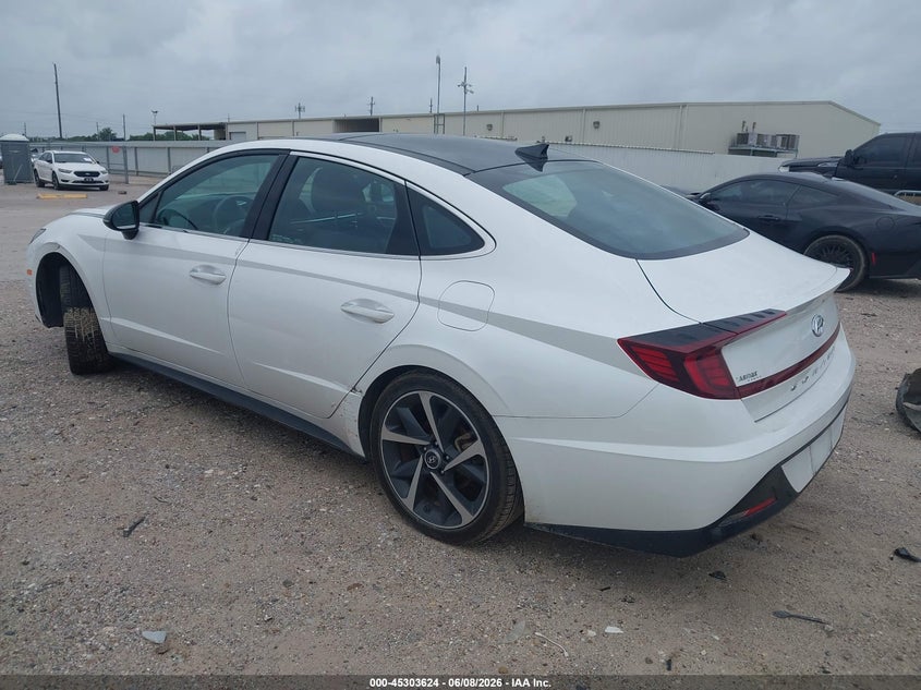 2022 Hyundai Sonata VIN KMHL44J21NA210208 IAAI salvage auction — RIGHT FRONT, Original (Texas), sold $7,250 on 2026-07-23 (photo 3)