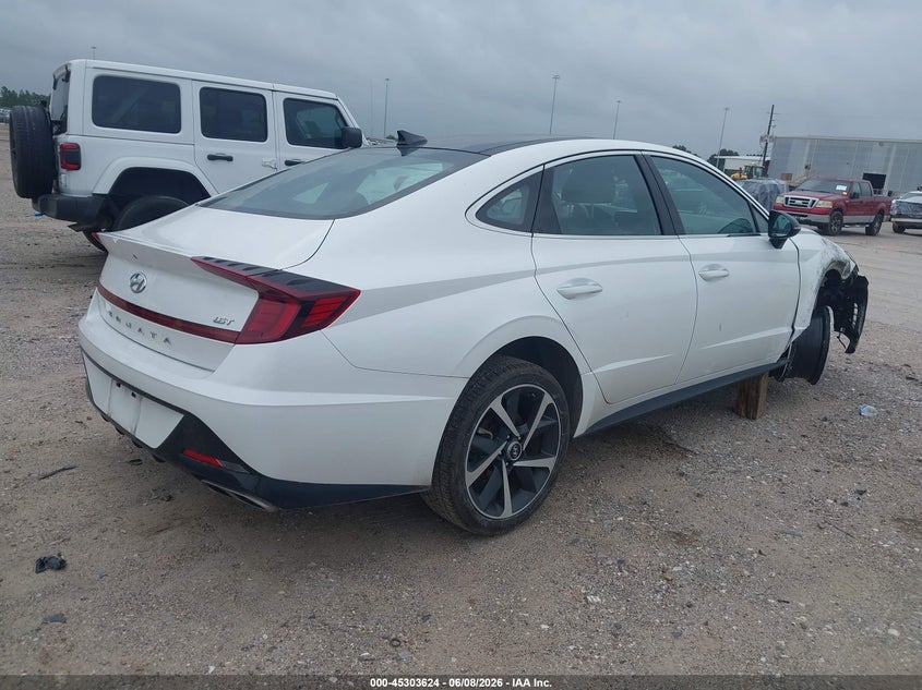 2022 Hyundai Sonata VIN KMHL44J21NA210208 IAAI salvage auction — RIGHT FRONT, Original (Texas), sold $7,250 on 2026-07-23 (photo 4)