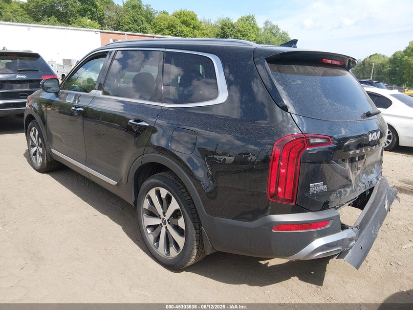 2022 Kia Telluride VIN 5XYP6DHC5NG258969 IAAI salvage auction — REAR END, Salvage (Massachusetts), sold $25 on 2026-07-28 (photo 3)