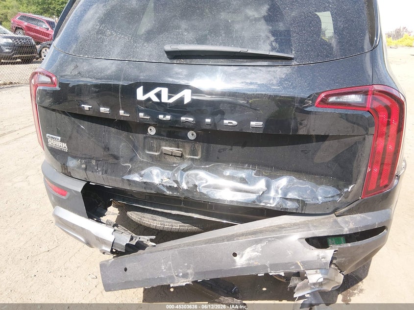 2022 Kia Telluride VIN 5XYP6DHC5NG258969 IAAI salvage auction — REAR END, Salvage (Massachusetts), sold $25 on 2026-07-28 (photo 6)