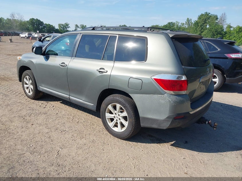 2012 Toyota Highlander VIN 5TDBK3EH0CS097589 IAAI salvage auction — NORMAL WEAR, Salvage Title, sold $2,150 on 2026-07-13 (photo 3)