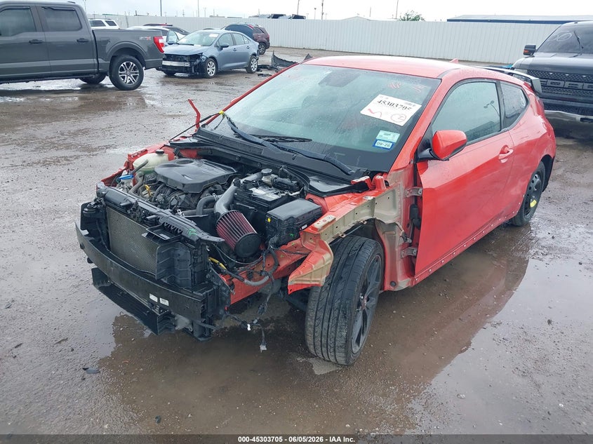 2019 Hyundai Veloster VIN KMHTH6AB1KU009385 IAAI salvage auction — FRONT END, Salvage Title, sold $1,600 on 2026-07-29 (photo 2)
