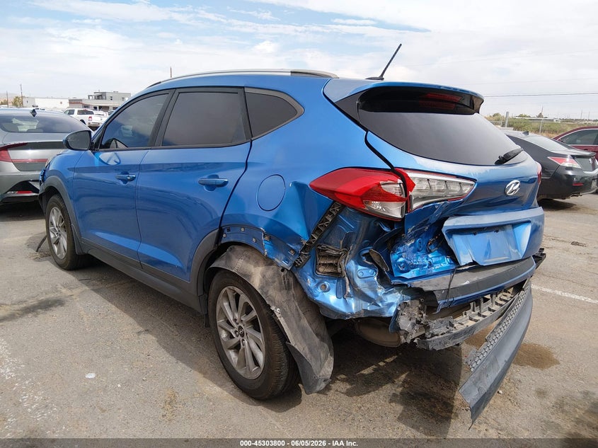 2016 Hyundai Tucson VIN KM8J33A40GU186507 IAAI salvage auction — REAR END, Salvage Title, sold $1,450 on 2026-07-29 (photo 3)