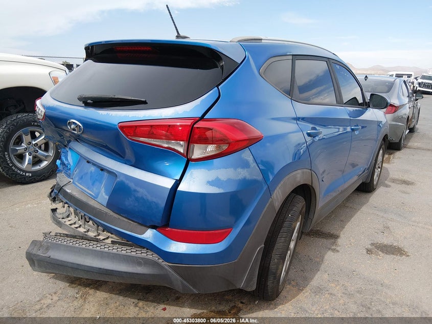 2016 Hyundai Tucson VIN KM8J33A40GU186507 IAAI salvage auction — REAR END, Salvage Title, sold $1,450 on 2026-07-29 (photo 4)