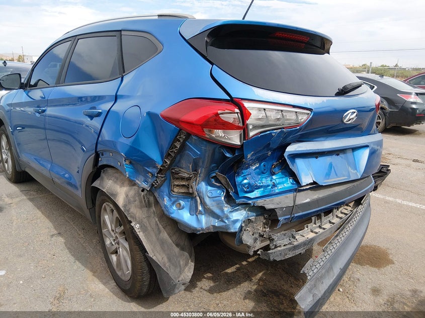 2016 Hyundai Tucson VIN KM8J33A40GU186507 IAAI salvage auction — REAR END, Salvage Title, sold $1,450 on 2026-07-29 (photo 6)