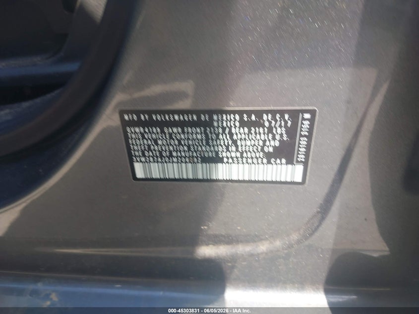 2018 Volkswagen Jetta VIN 3VW2B7AJ0JM206692 IAAI salvage auction — FRONT END, Salvage Title, sold $1,550 on 2026-07-26 (photo 9)