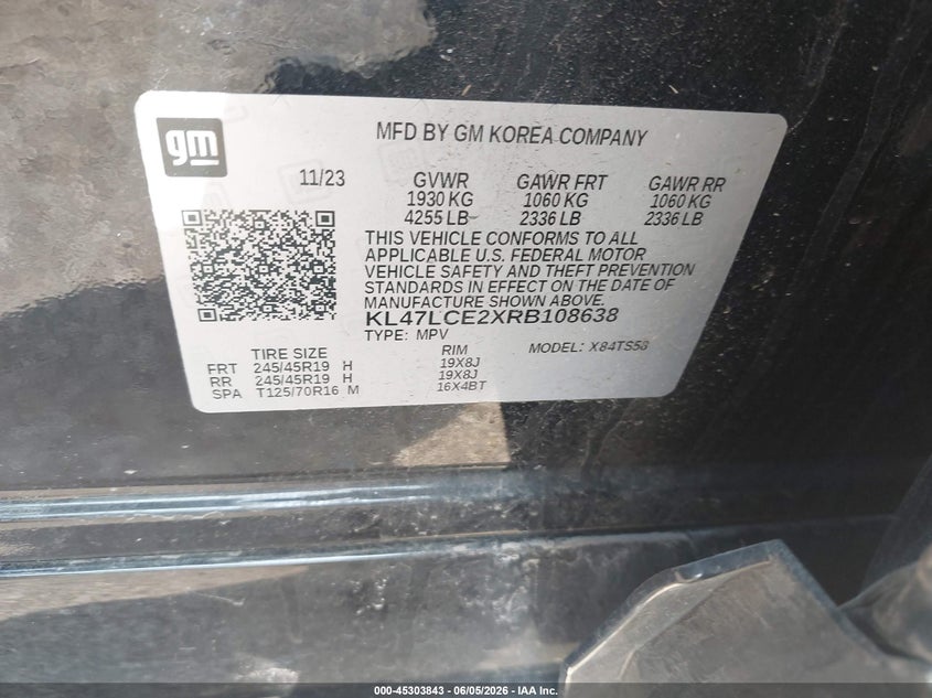 2024 Buick Envista VIN KL47LCE2XRB108638 IAAI salvage auction — RIGHT SIDE, Salvage (Ohio), sold $6,600 on 2026-07-28 (photo 9)